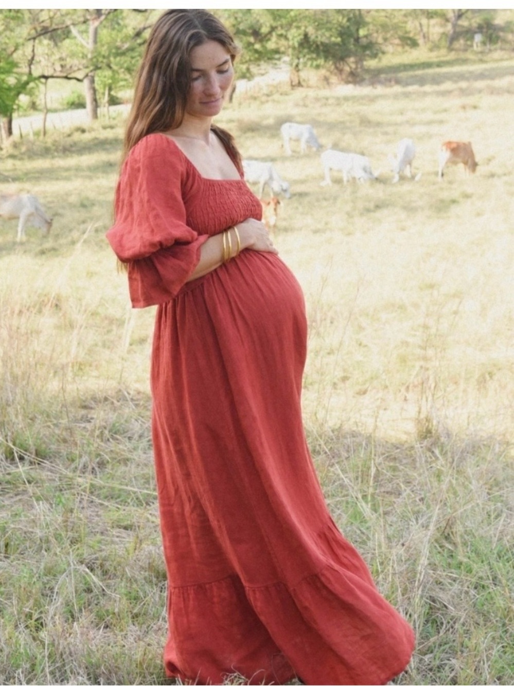 Beachwood Deia Dress Pomegranate Maxi Dress Size S/M/L One size Excellent - Picture 7 of 7